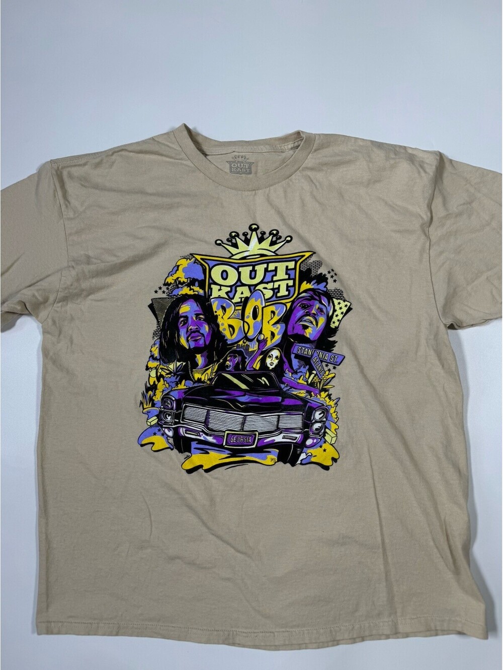OutKast ATLiens Hip Hop Graphic T Shirt Beige Adult XL Rap Music Tee